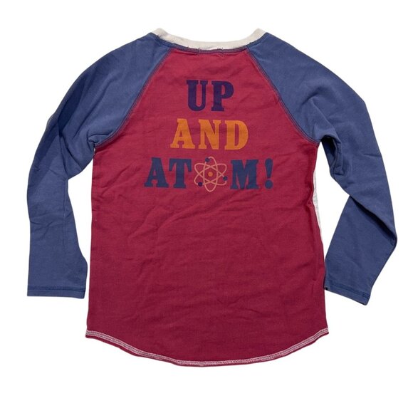 Peek Kids Long Sleeve Raglan Tee "Up And Atom!" & "Positively Charged" Sz 6-7 - Picture 2 of 5